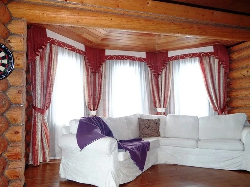 Гардины на маленькие окна в деревянном доме фото